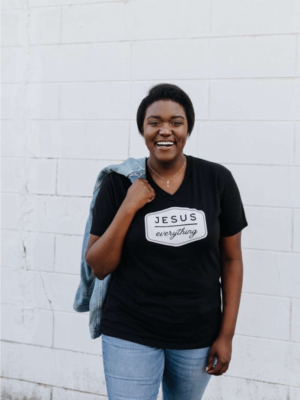 Crown Black 'Jesus Everything' Short Sleeve Tee